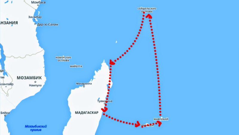 Круиз по островам Индийского океана